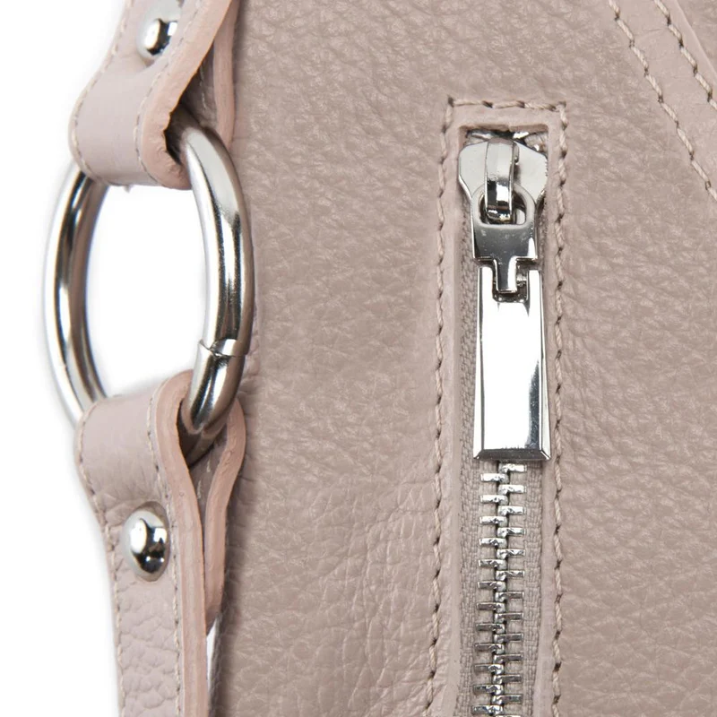 Sac à main en cuir grainé SETE Rose nude