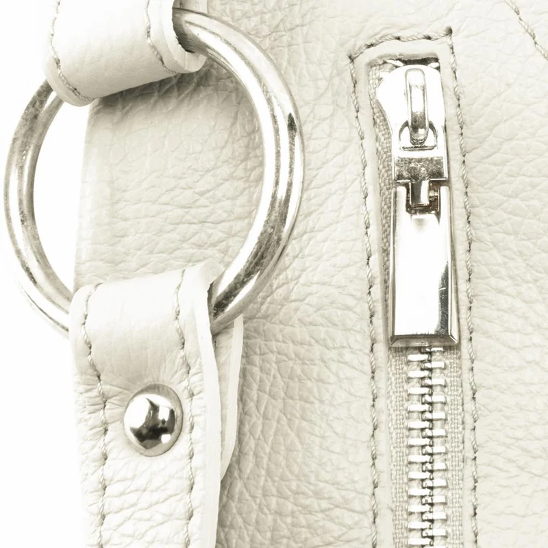 Sac à main en cuir grainé SETE Beige crème