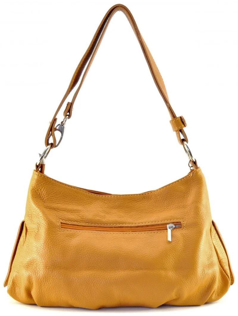 Sac à main en cuir grainé LOBE Camel