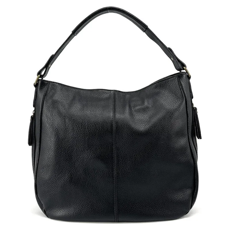 Sac à main en cuir grainé CANNES Noir