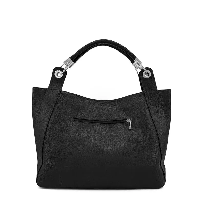 Grand sac en cuir grainé PARIS Noir