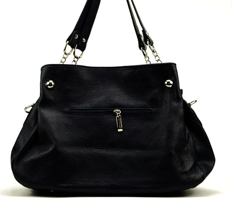 Sac à main en cuir grainé MADISON Noir