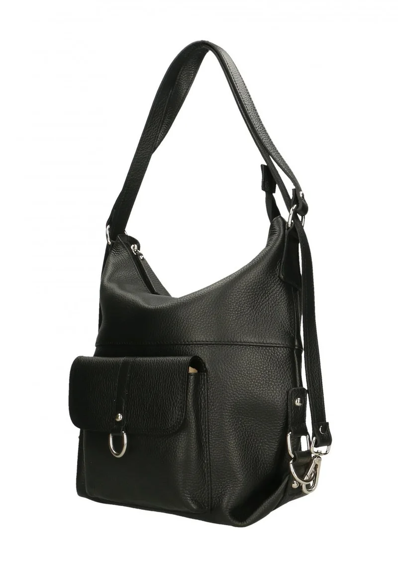 Sac à main convertible en cuir grainé RIMINI Noir