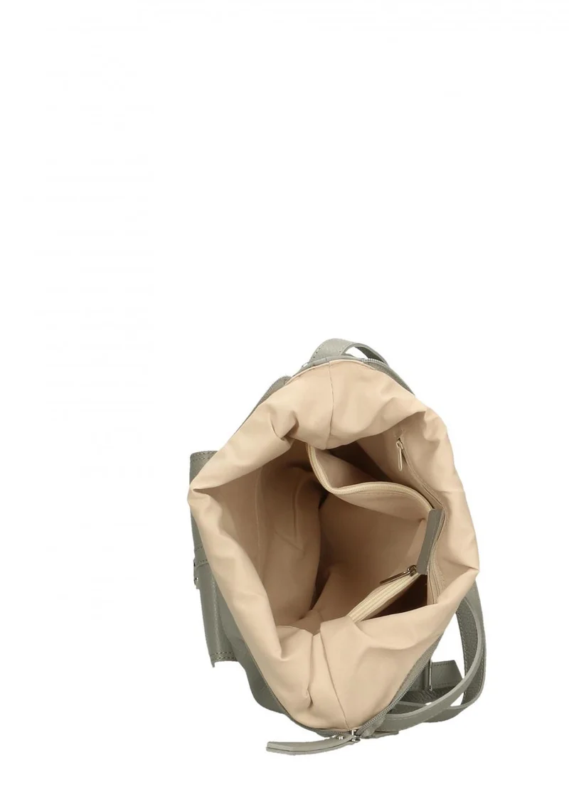 Sac à main convertible en cuir grainé RIMINI Gris clair