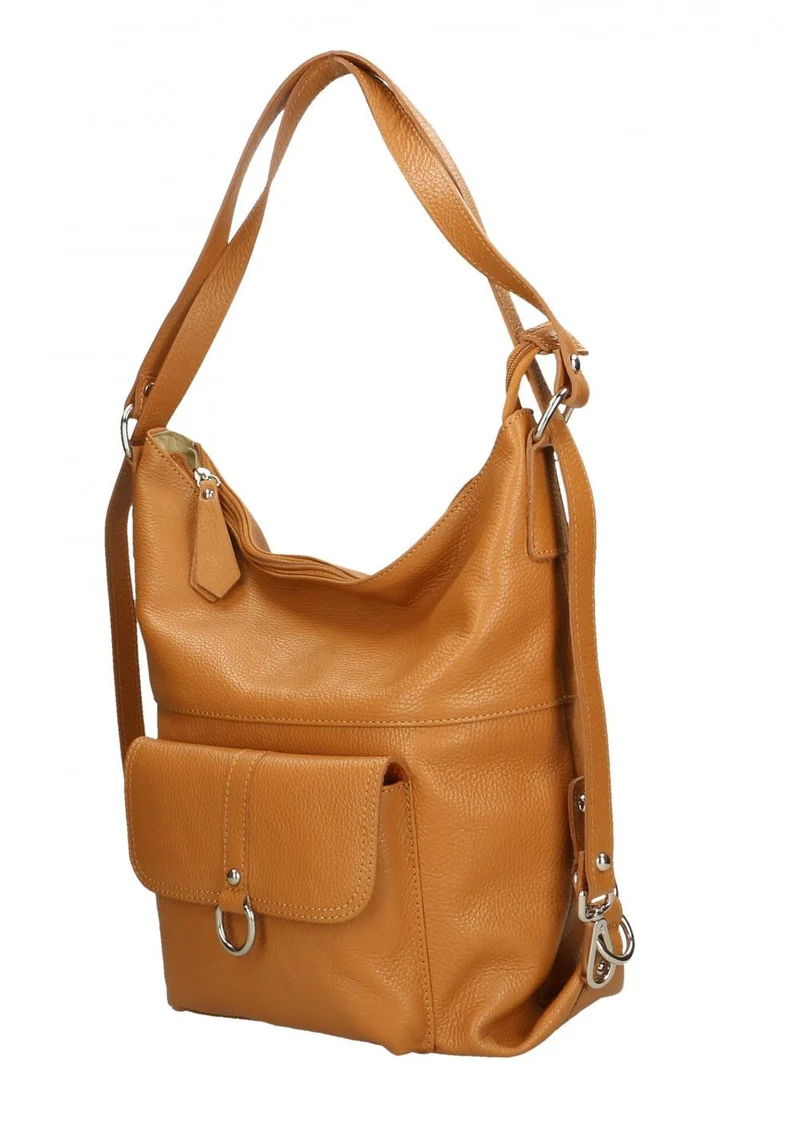 Sac à main convertible en cuir grainé RIMINI Cognac