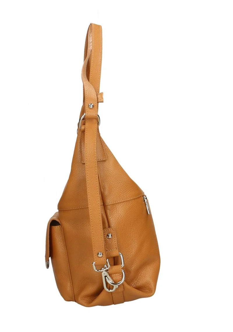 Sac à main convertible en cuir grainé RIMINI Cognac