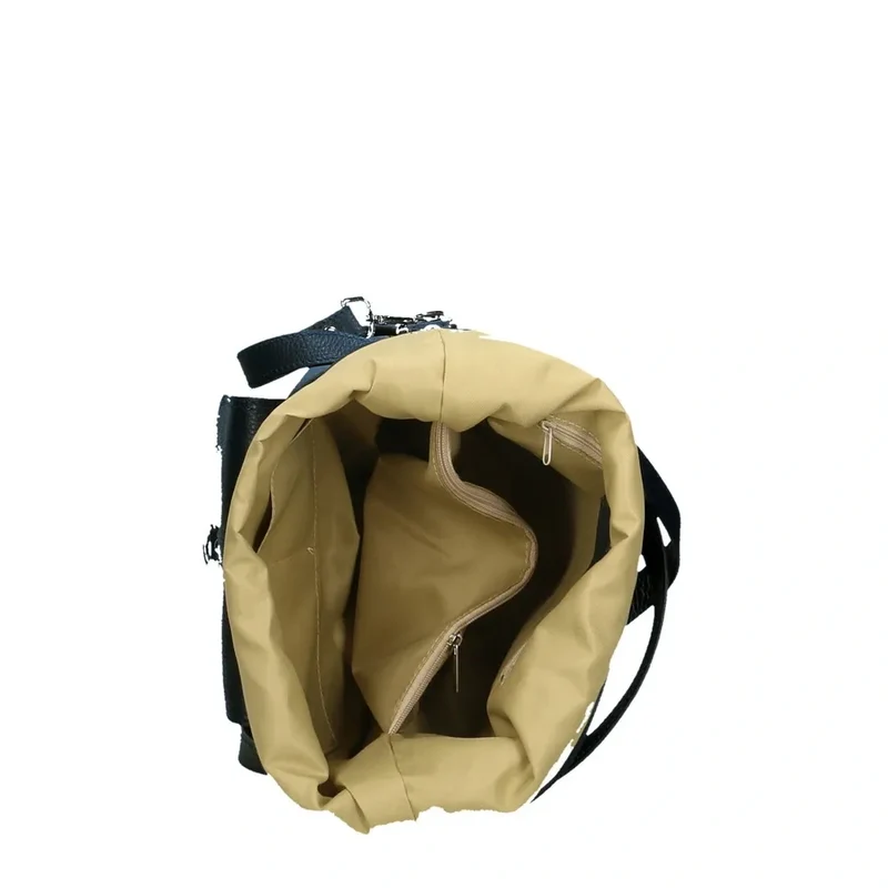 Sac à main convertible en cuir grainé RIMINI Bleu marine