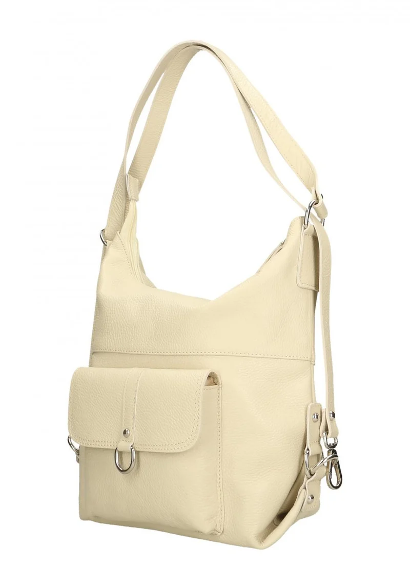 Sac à main convertible en cuir grainé RIMINI Beige crème