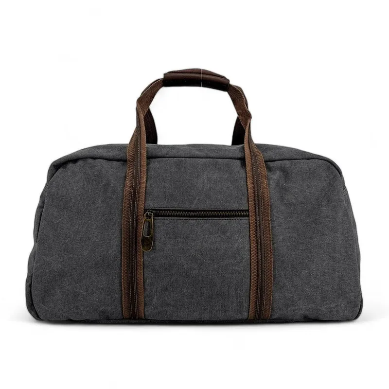 Sac week-end en toile et cuir TOLBIAC Noir
