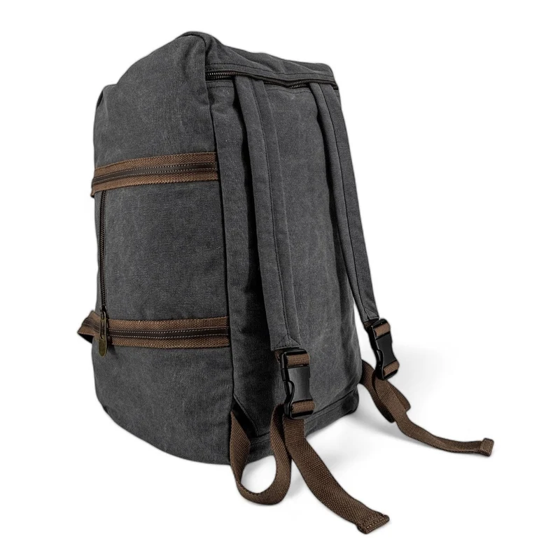 Sac week-end en toile et cuir TOLBIAC Noir