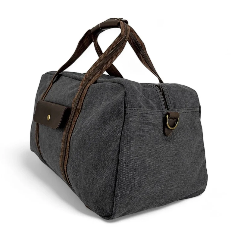 Sac week-end en toile et cuir TOLBIAC Noir