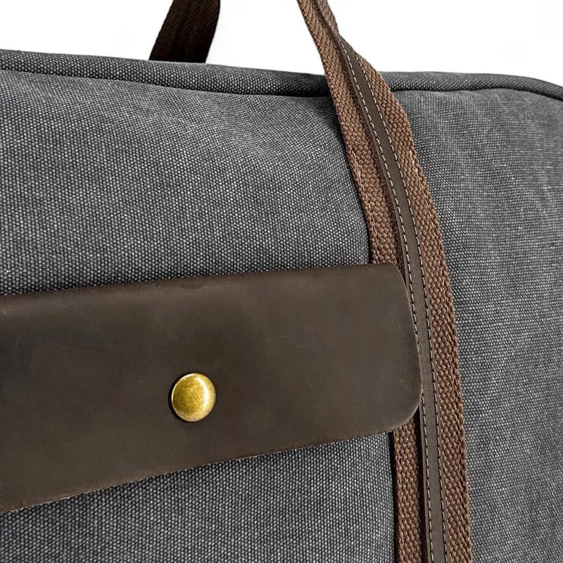 Sac week-end en toile et cuir TOLBIAC Noir