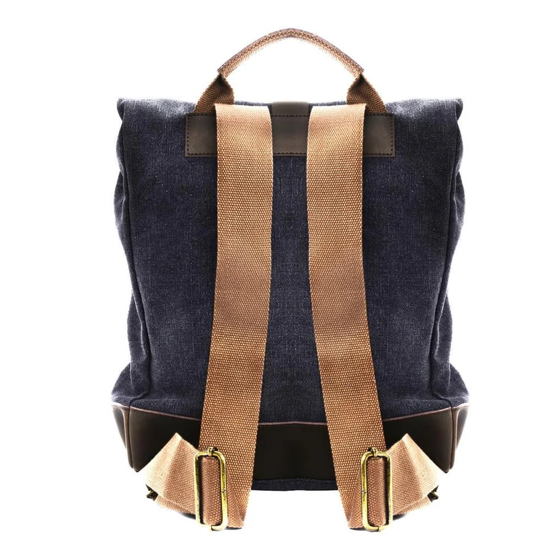 Sac à dos en toile et cuir TEKOKOTA Noir