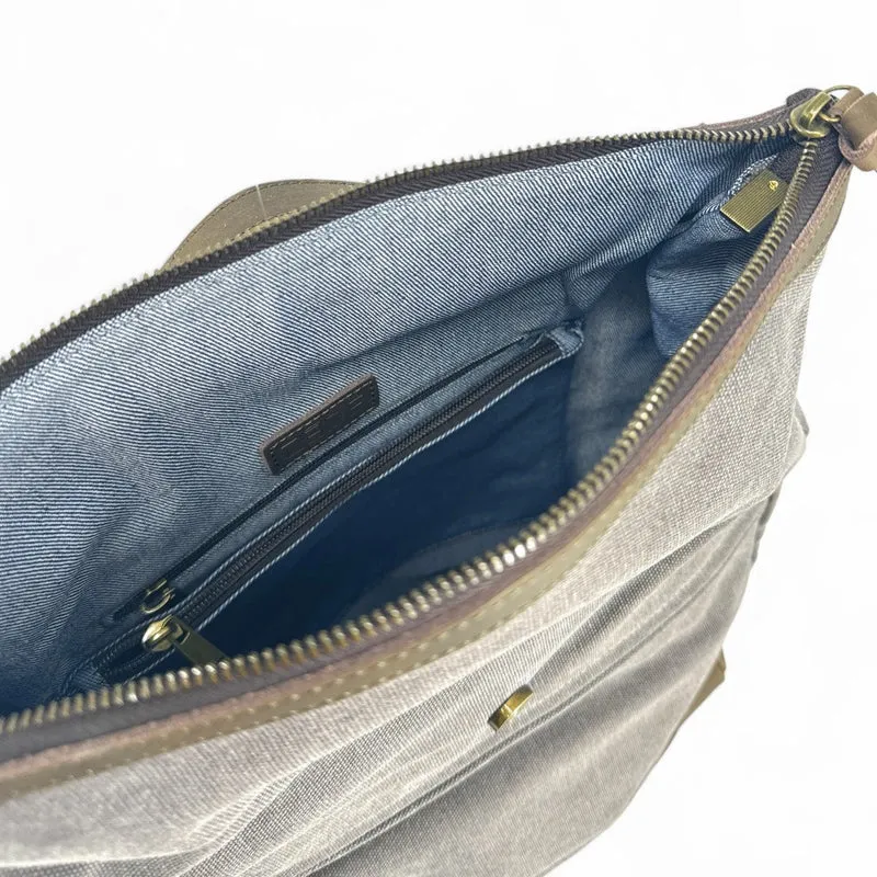 Sac à dos en toile et cuir TEKOKOTA Gris taupé