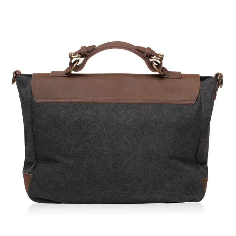 Cartable toile et cuir MOOREA Noir