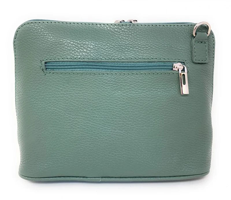Sac à main en cuir italien grainé MAMMA MIA Vert pastel