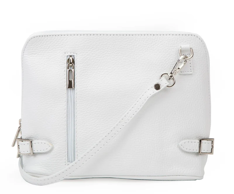 Sac à main en cuir italien grainé MAMMA MIA Blanc