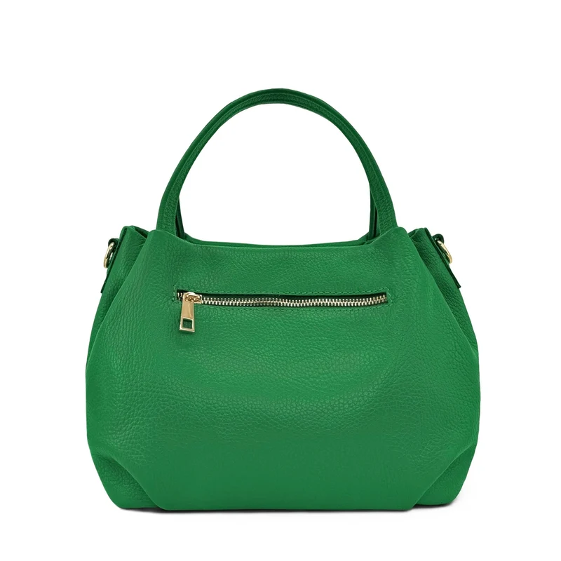 Sac à main en cuir grainé BUBBLE Vert anglais