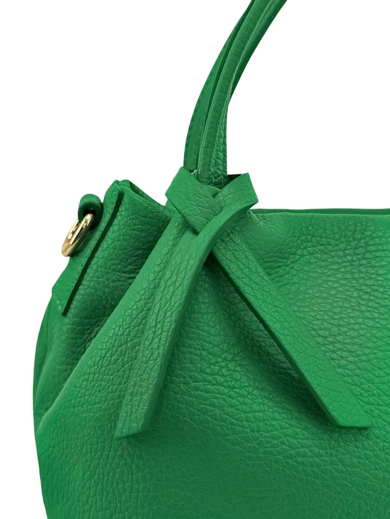 Sac à main en cuir grainé BUBBLE Vert anglais