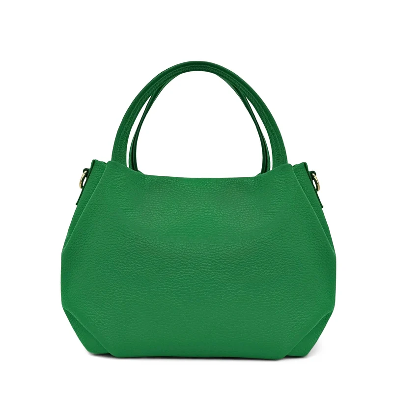 Sac à main en cuir grainé BUBBLE Vert anglais
