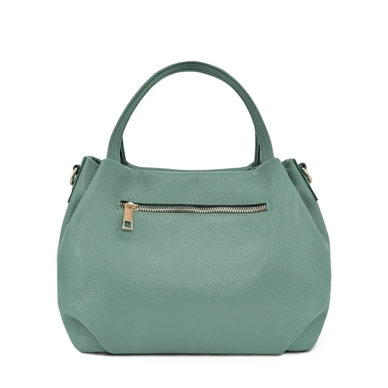 Sac à main en cuir grainé BUBBLE Vert pastel