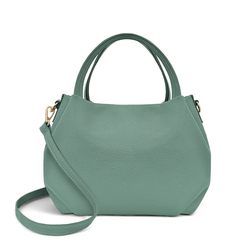 Sac à main en cuir grainé BUBBLE Vert pastel