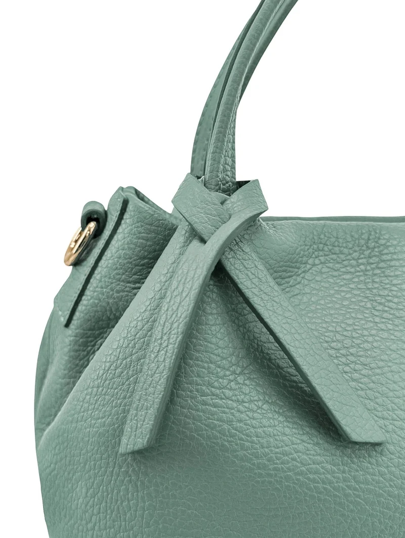 Sac à main en cuir grainé BUBBLE Vert pastel