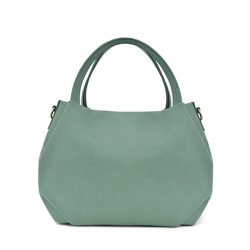 Sac à main en cuir grainé BUBBLE Vert pastel