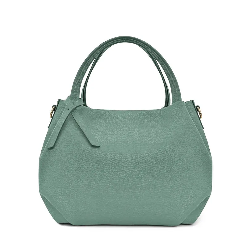 Sac à main en cuir grainé BUBBLE Vert pastel