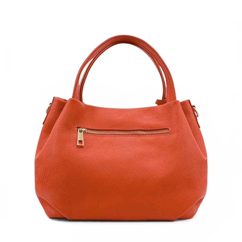 Sac à main en cuir grainé BUBBLE Orange