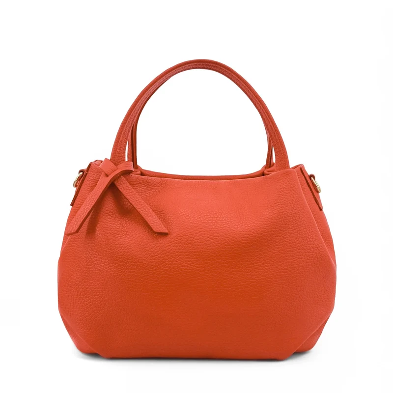 Sac à main en cuir grainé BUBBLE Orange