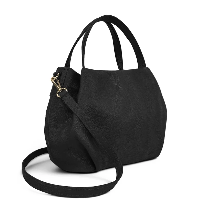 Sac à main en cuir grainé BUBBLE Noir
