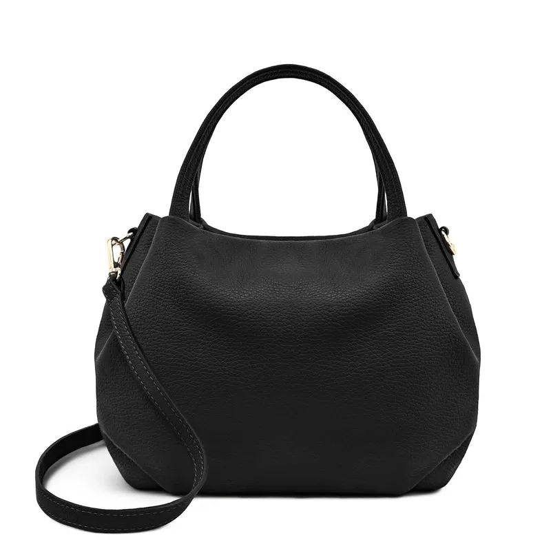 Sac à main en cuir grainé BUBBLE Noir