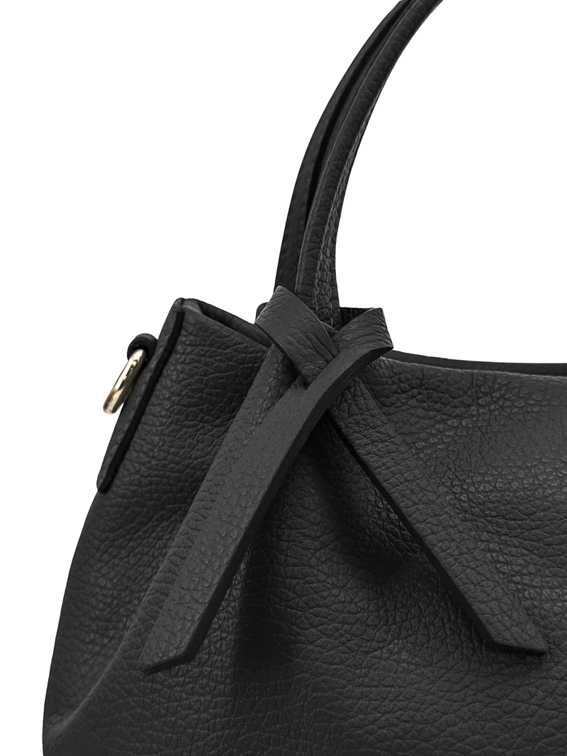 Sac à main en cuir grainé BUBBLE Noir