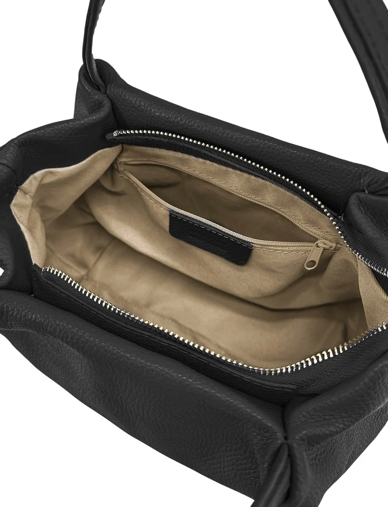 Sac à main en cuir grainé BUBBLE Noir