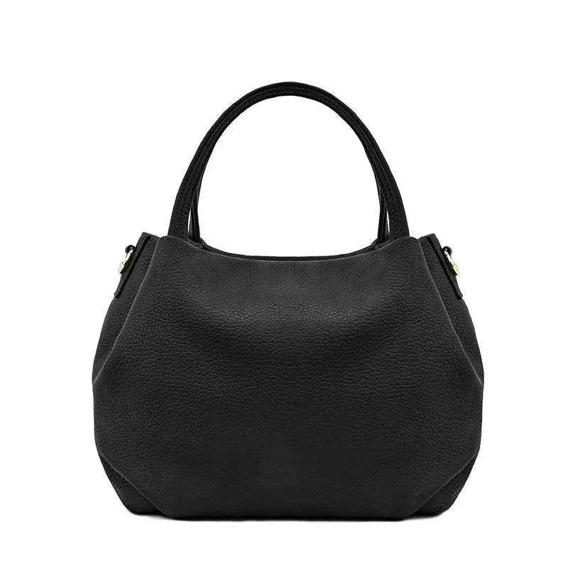Sac à main en cuir grainé BUBBLE Noir