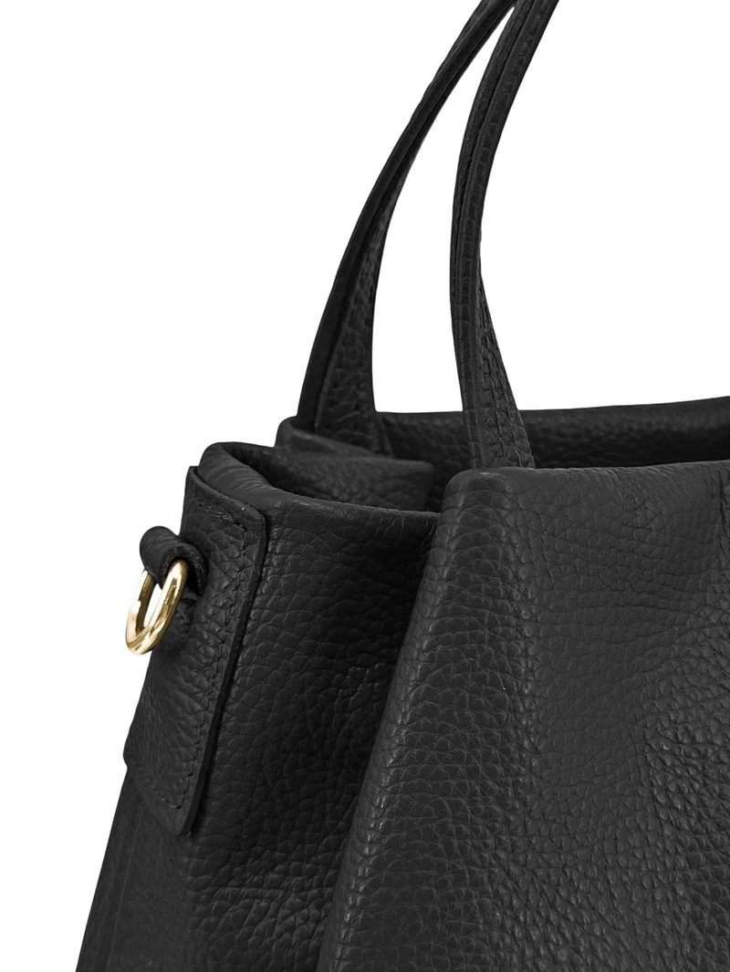 Sac à main en cuir grainé BUBBLE Noir