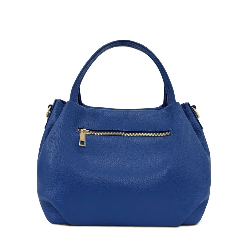 Sac à main en cuir grainé BUBBLE Bleu roi