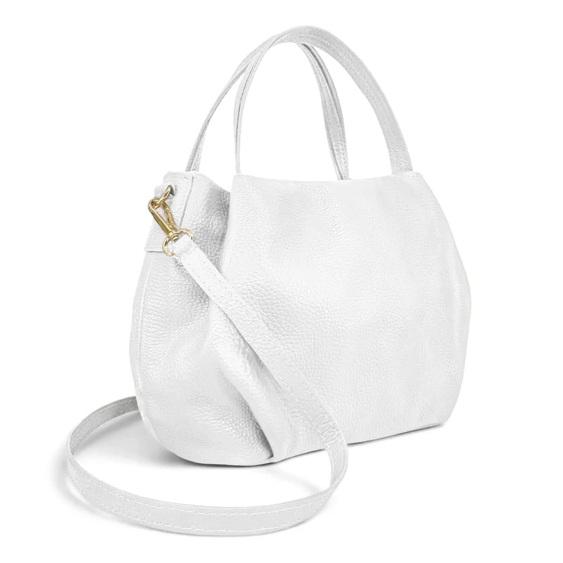 Sac à main en cuir grainé BUBBLE Blanc