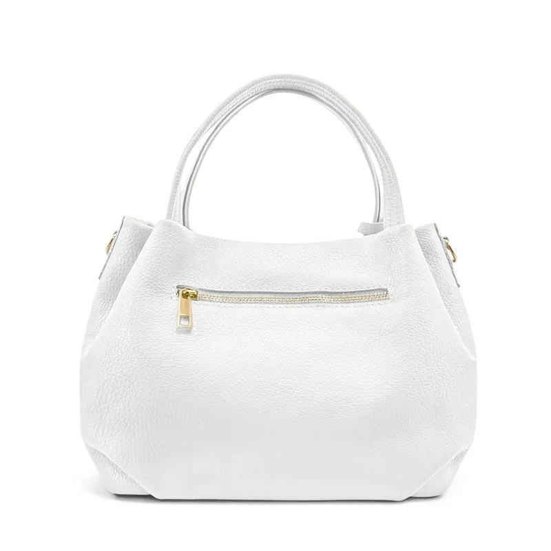 Sac à main en cuir grainé BUBBLE Blanc