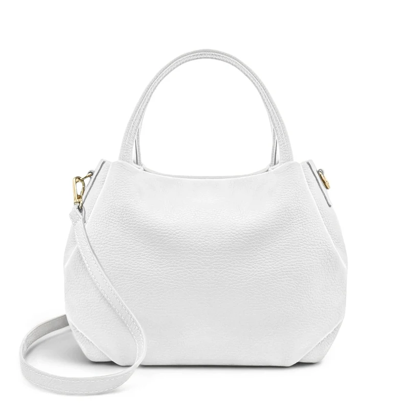 Sac à main en cuir grainé BUBBLE Blanc