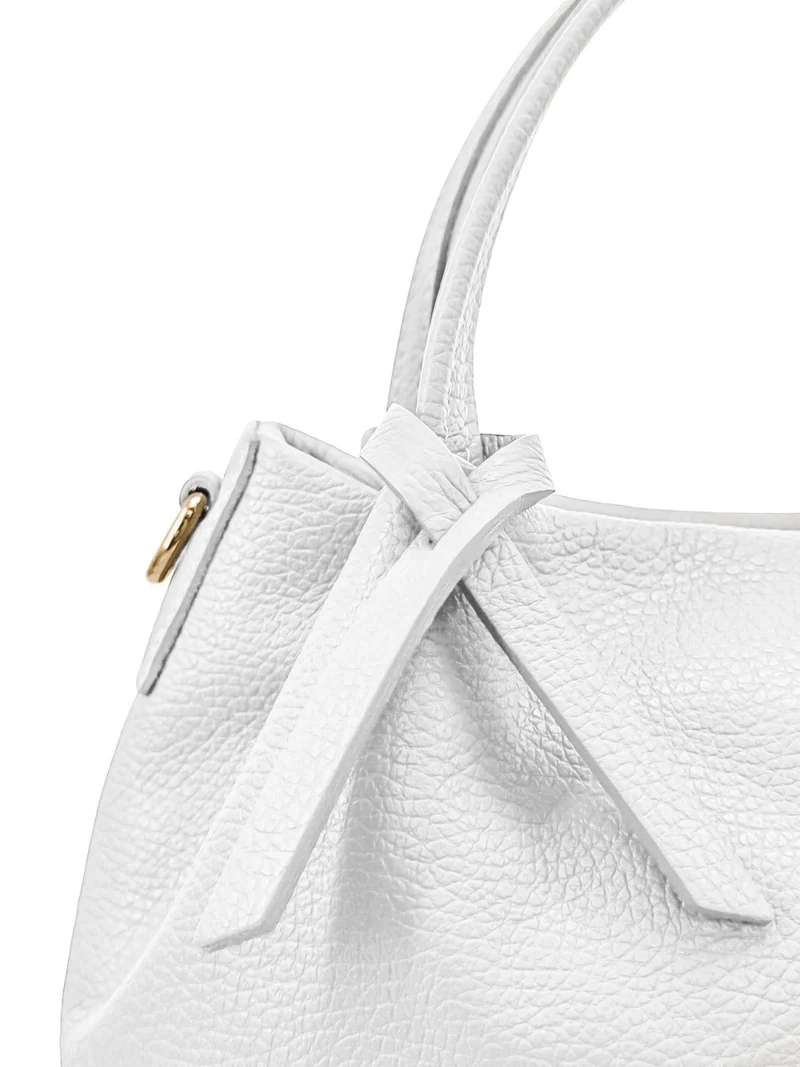 Sac à main en cuir grainé BUBBLE Blanc