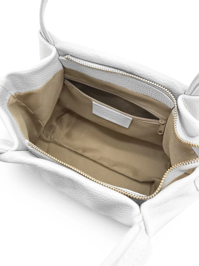 Sac à main en cuir grainé BUBBLE Blanc
