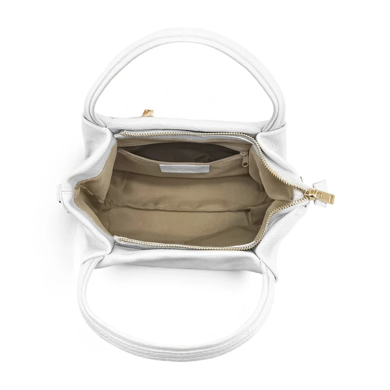 Sac à main en cuir grainé BUBBLE Blanc