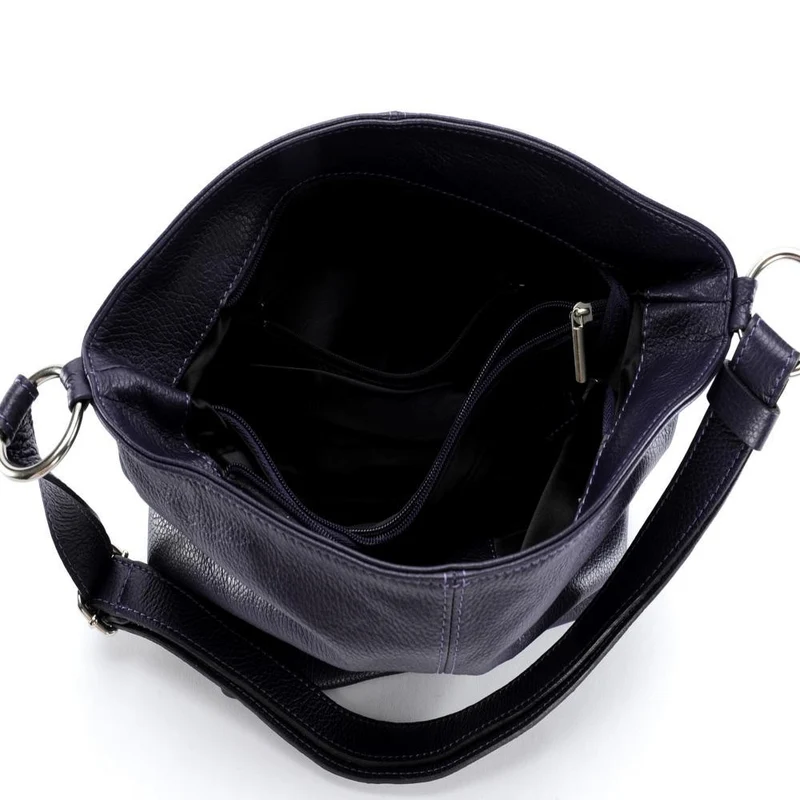 Sac à main en cuir grainé KUTA Violet