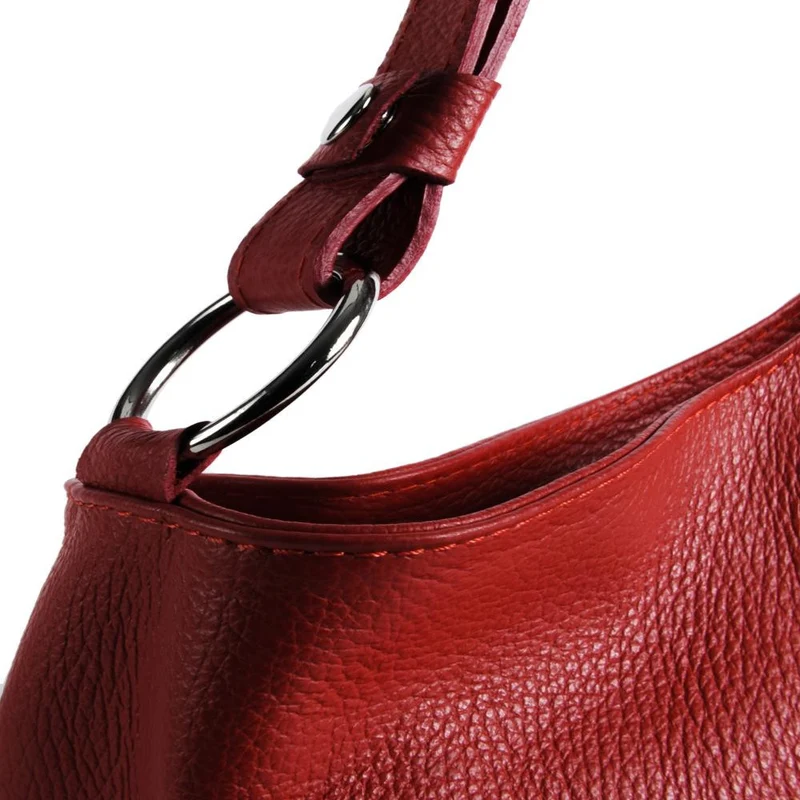 Sac à main en cuir grainé KUTA Rouge garance