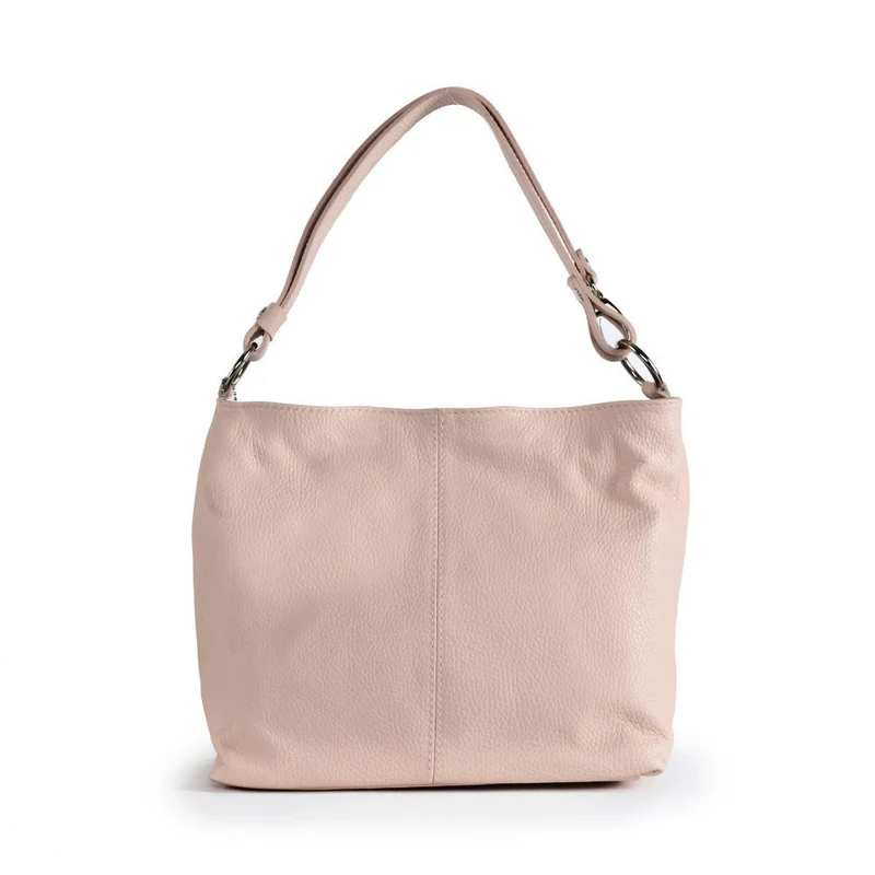 Sac à main en cuir grainé KUTA Rose nude