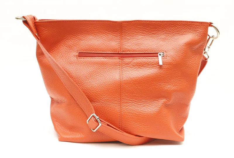 Sac à main en cuir grainé KUTA Orange