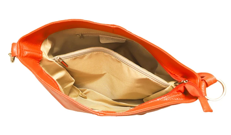 Sac à main en cuir grainé KUTA Orange