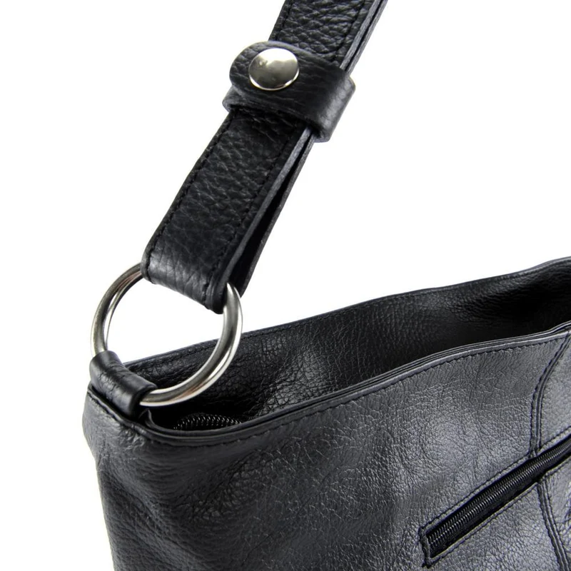 Sac à main en cuir grainé KUTA Noir